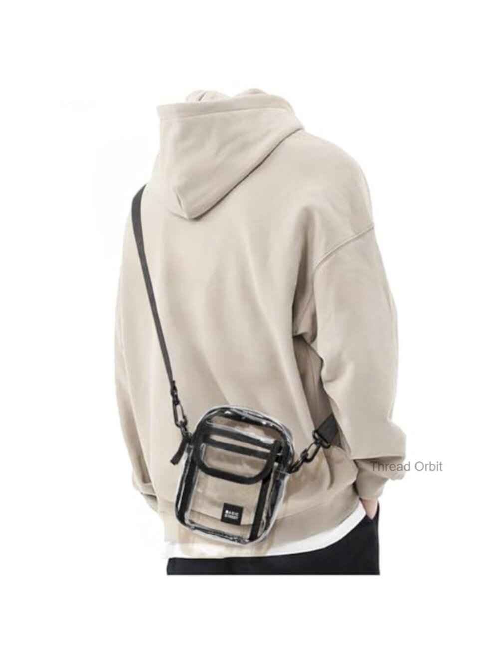 Clear PVC Mini Crossbody Bag Small Messenger Satchel Adjustable Strap